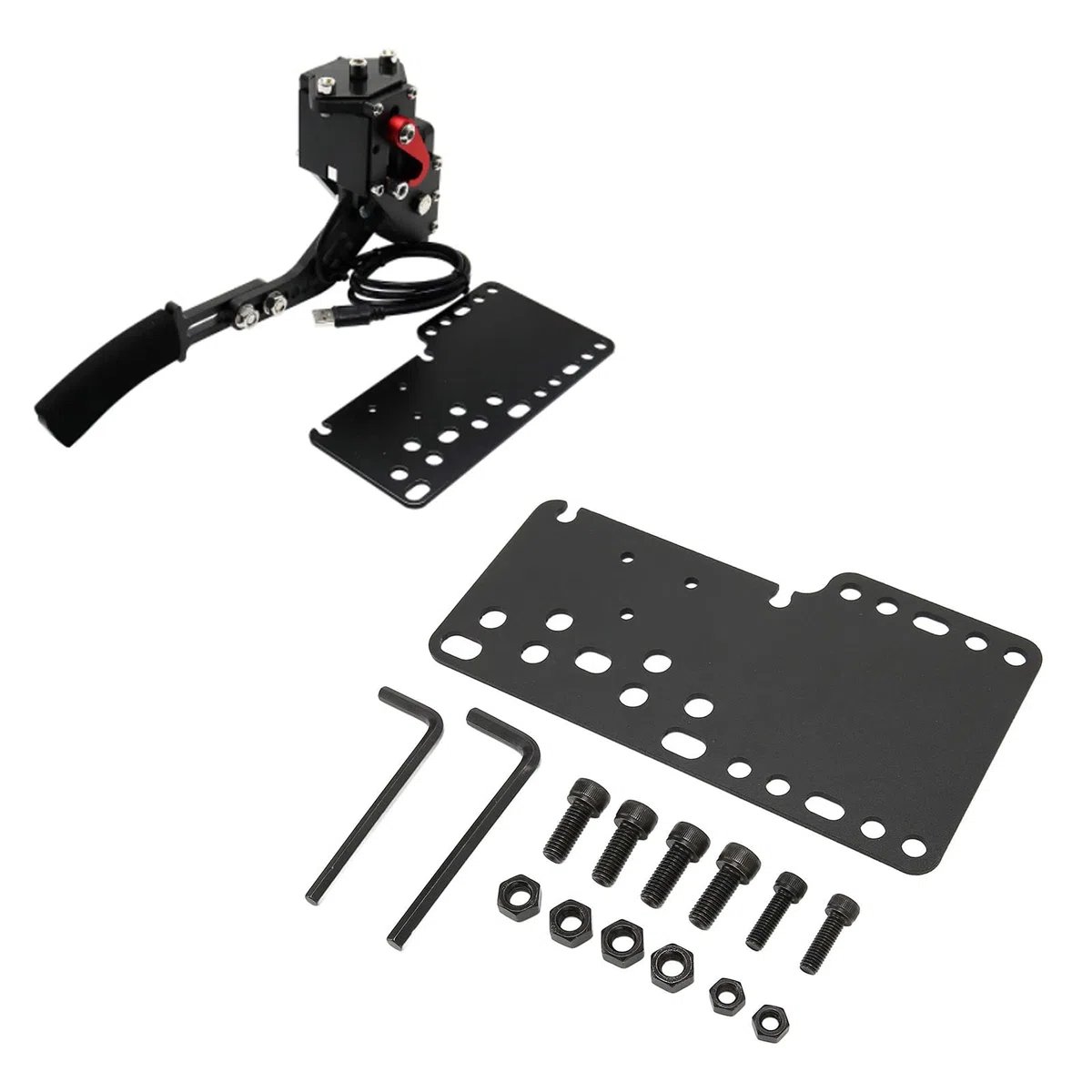 Freno a Mano USB, Gruppo Freno a Mano Gioco USB a 14 Bit, Supporto per G27 G25 G29 T500 T300, per FANATECOSW, per LFS, per DIRT