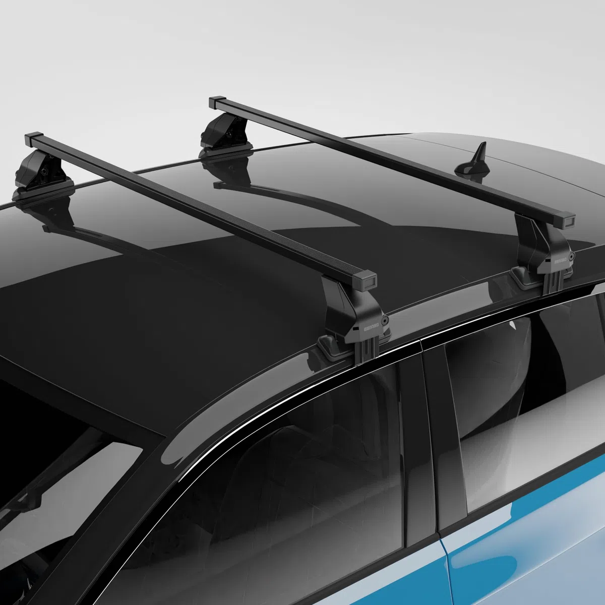 Barre portatutto Omega in acciaio compatibile con HONDA Jazz/Fit (GR) 5 porte anno dal 2020 in poi con tetto liscio