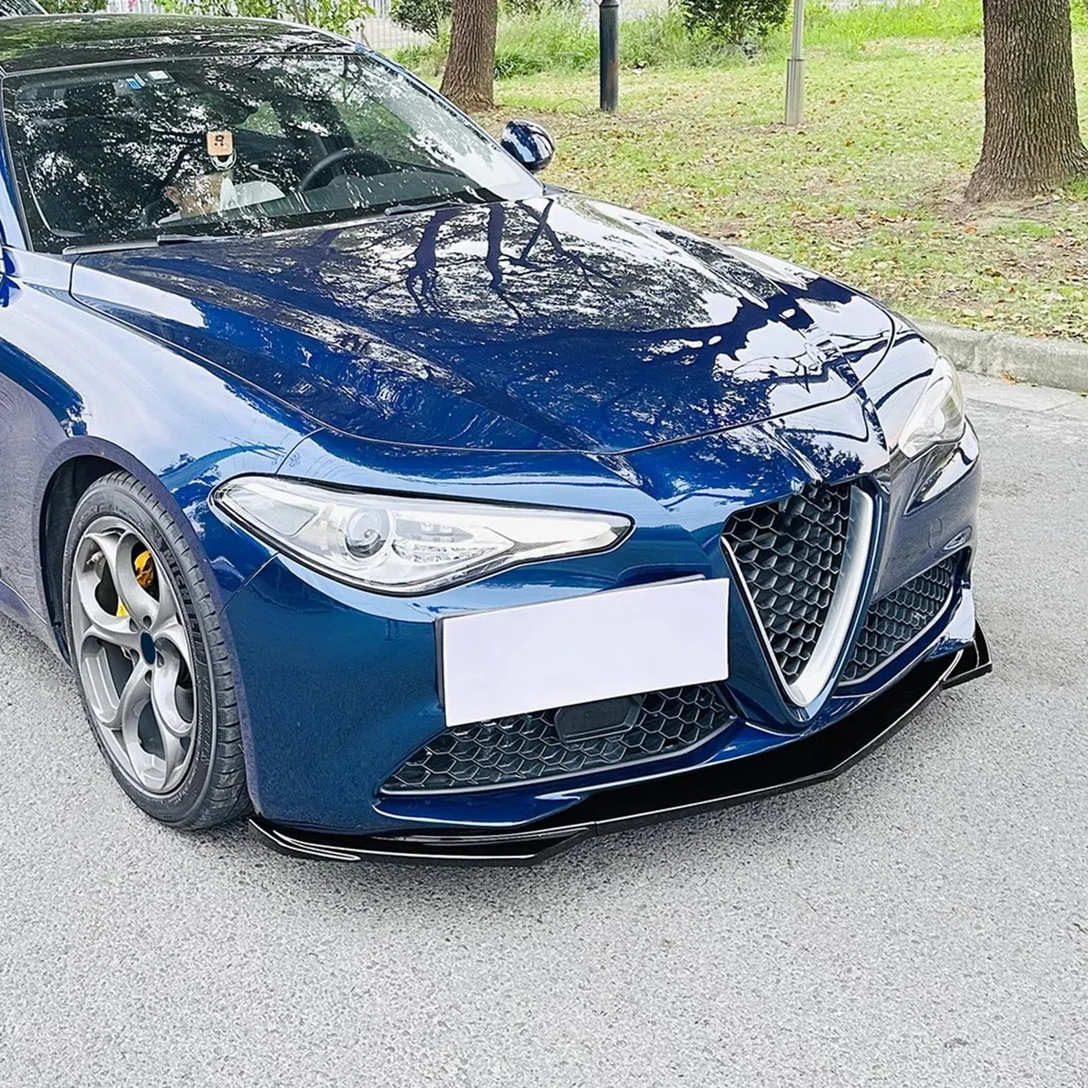Spoiler paraurti anteriore per Alfa per Romeo per Giulia 952 2015-2024, lama di protezione inferiore per carrozzeria Kit spoiler anteriore(Nero lucido)