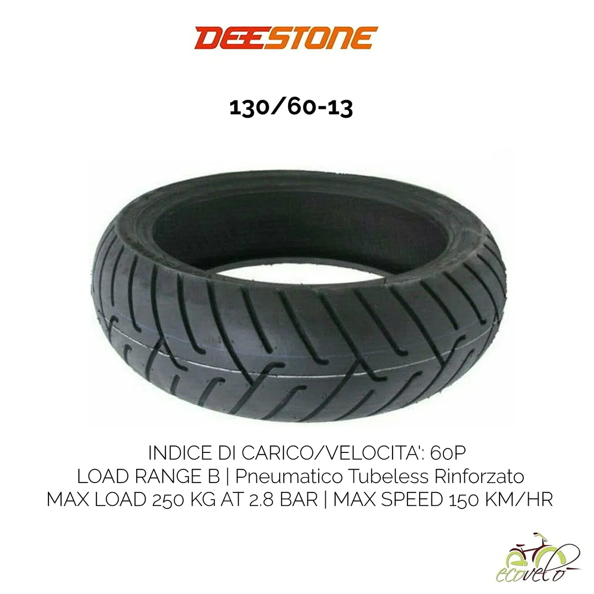 2 GOMME DEESTONE 130/60-13 60P PNEUMATICI MALAGUTI 125 Madison R 1999-2001 Scooter YAMAHA 50 AEROX 1997-2012