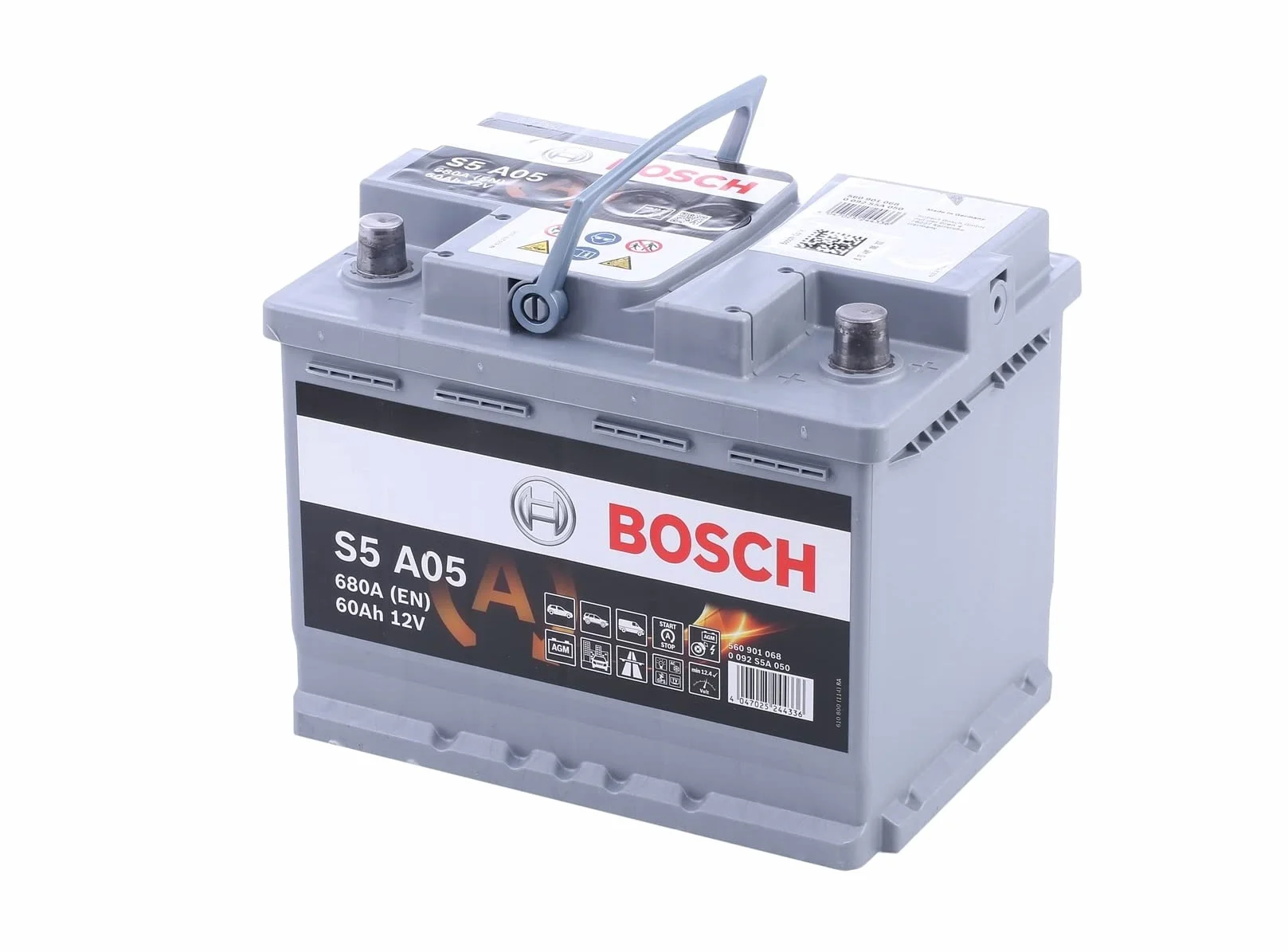 Bosch-0 092 S5A 050 Batteria Silver Auto 60A/h-680A