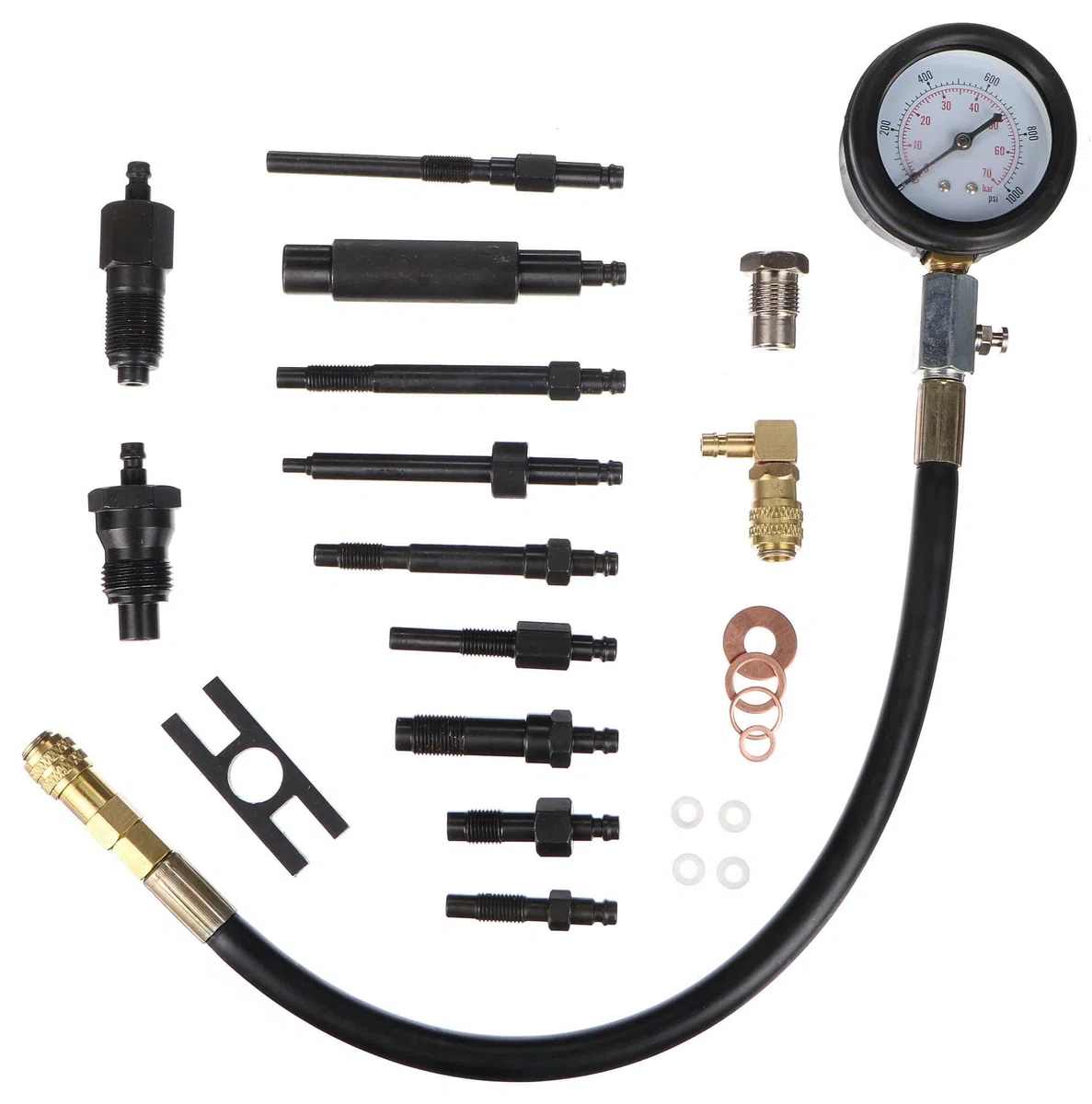 MECHANIC ENGINE TESTER 23 | Set di tester di compressione per motori diesel | 70 bar | manometro di pressione