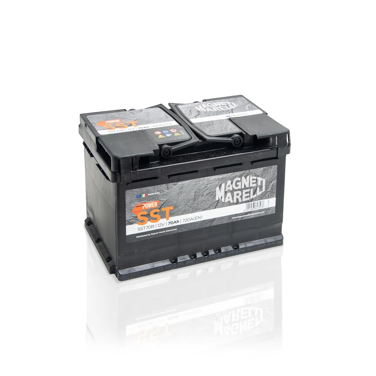 Magneti Marelli Parts & Services - Batteria Auto 70 Ah con Tecnologia Sst, Batteria Auto Start e Stop L03 069070720008 al Piombo Acido ad Alte Prestazioni, 12V 70Ah 720A B13 con Maniglie, Ricambi Auto