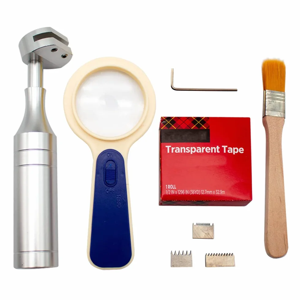 Toplionace QFH-A Tester di Adesione per Taglierina Incrociata, Kit Tester per Taglio Incrociato Rivelatore Portatile per Superficie di Verniciatura a Vernice con Lama da 1/2/3mm (CNC0009)