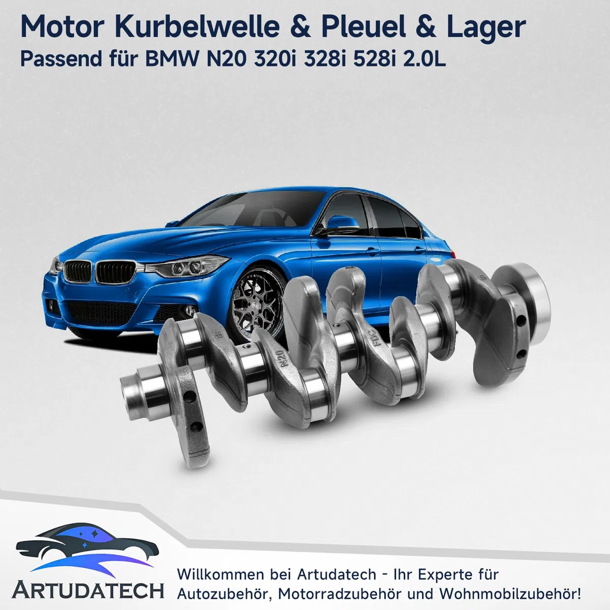 N20 Kit Albero Motore Crankshaft Biella e Cuscinetti per BMW 320i 328i 528i 2.0L Motore – Albero Motore, Biella, Cuscinetti 11217640165 11247624616