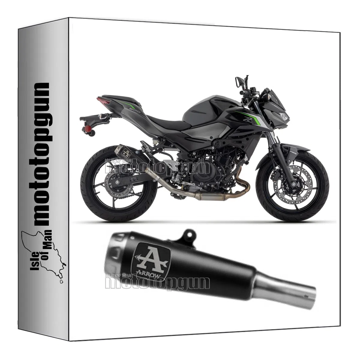 arrow scarico omologato pro-race nichrom nero compatibile per kawasaki z-500 z500 2026 mototopgun std 71967prn