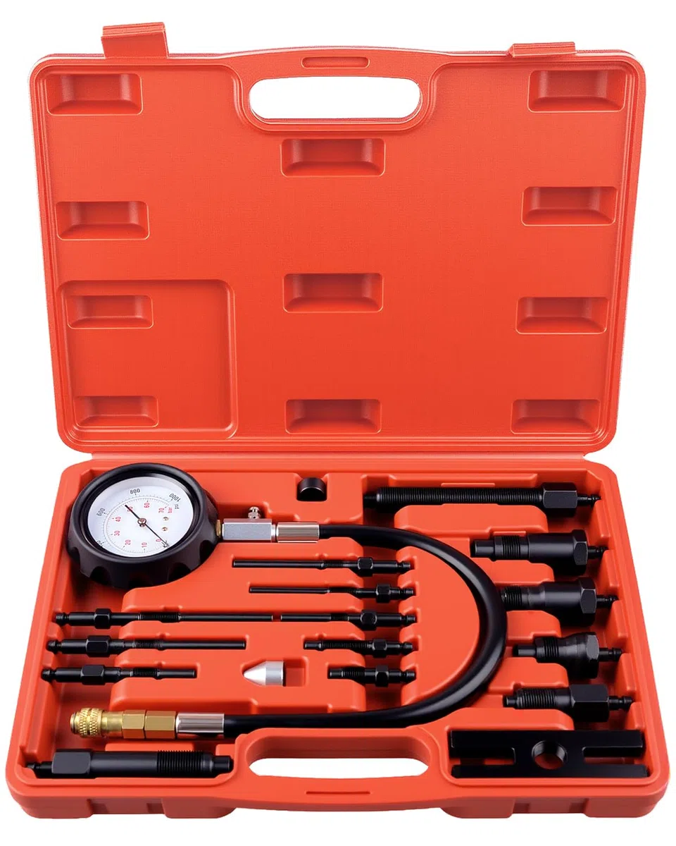 Dayuan, Kit di strumenti tester per compressione, motore diesel, per auto, 17 pezzi