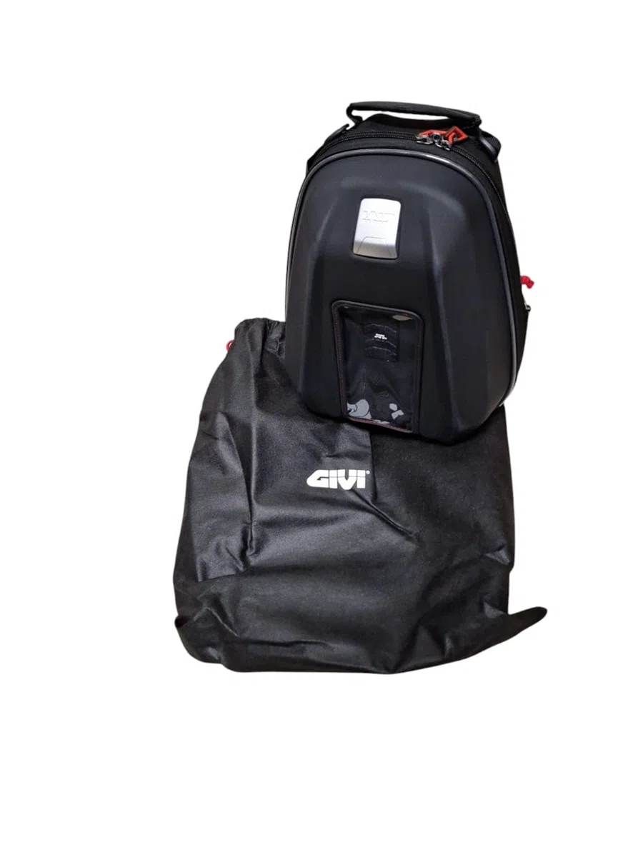 GIVI Borsello da Serbatoio ST612+ Plus Termoformato Espandibile con Porta Smartphone Da 12 a 15 Litri Nero