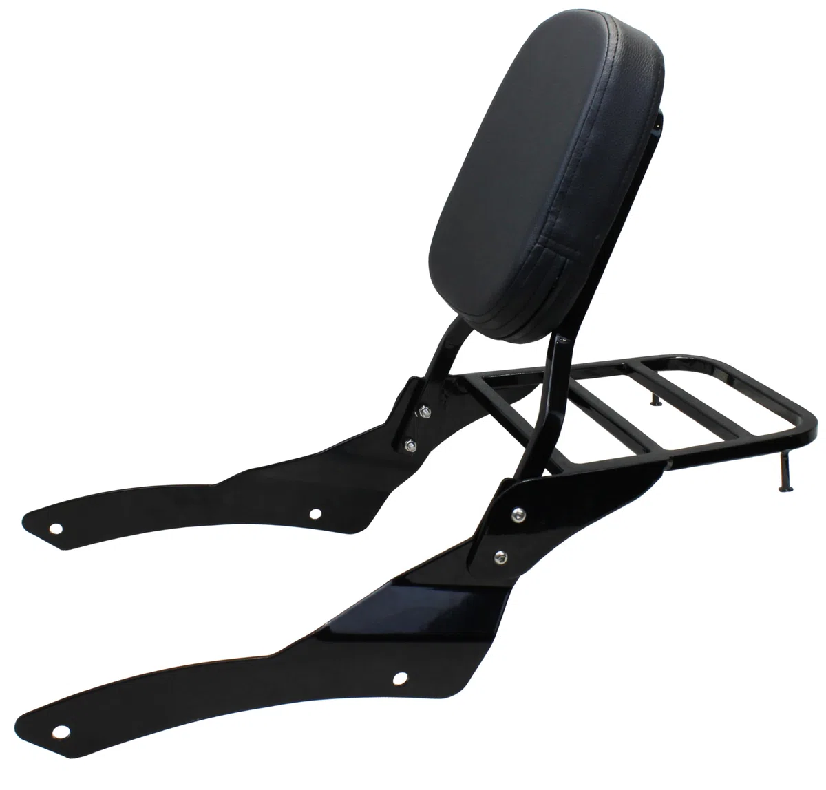 YHMOTO Sissy Bar Schienale per Moto Nero con Portapacchi per Yamaha VStar 650 400 DS650 Classic DS400 V star 1996-2017
