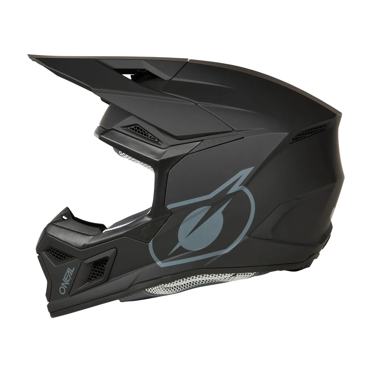 O'NEAL | Casco Motocross | MX Enduro | Calotta in ABS, standard di sicurezza ECE 22.06, aperture di ventilazione per un raffreddamento ottimale | Casco 3SRS SOLID V.24 | Adulti | Nero | Nero