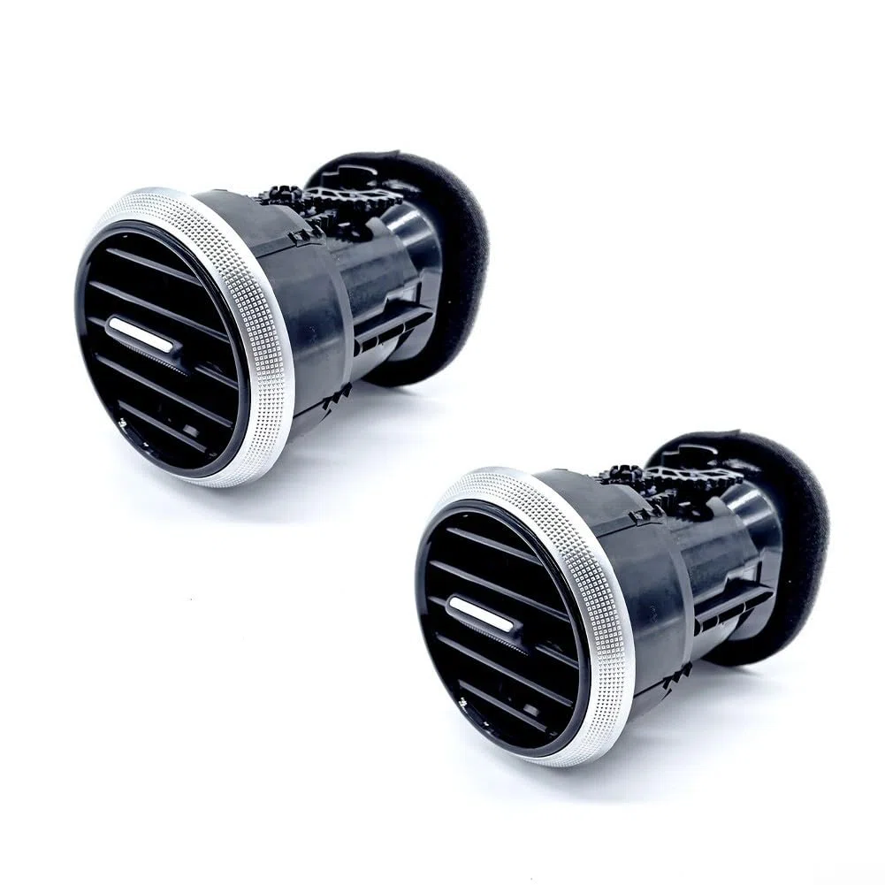 2 prese d'aria anteriori per cruscotto compatibili con A3 S3 8P 2008-2012, griglia di ricambio per presa CA cromata nera OE 8P0820901C, per materiale ABS per una facile