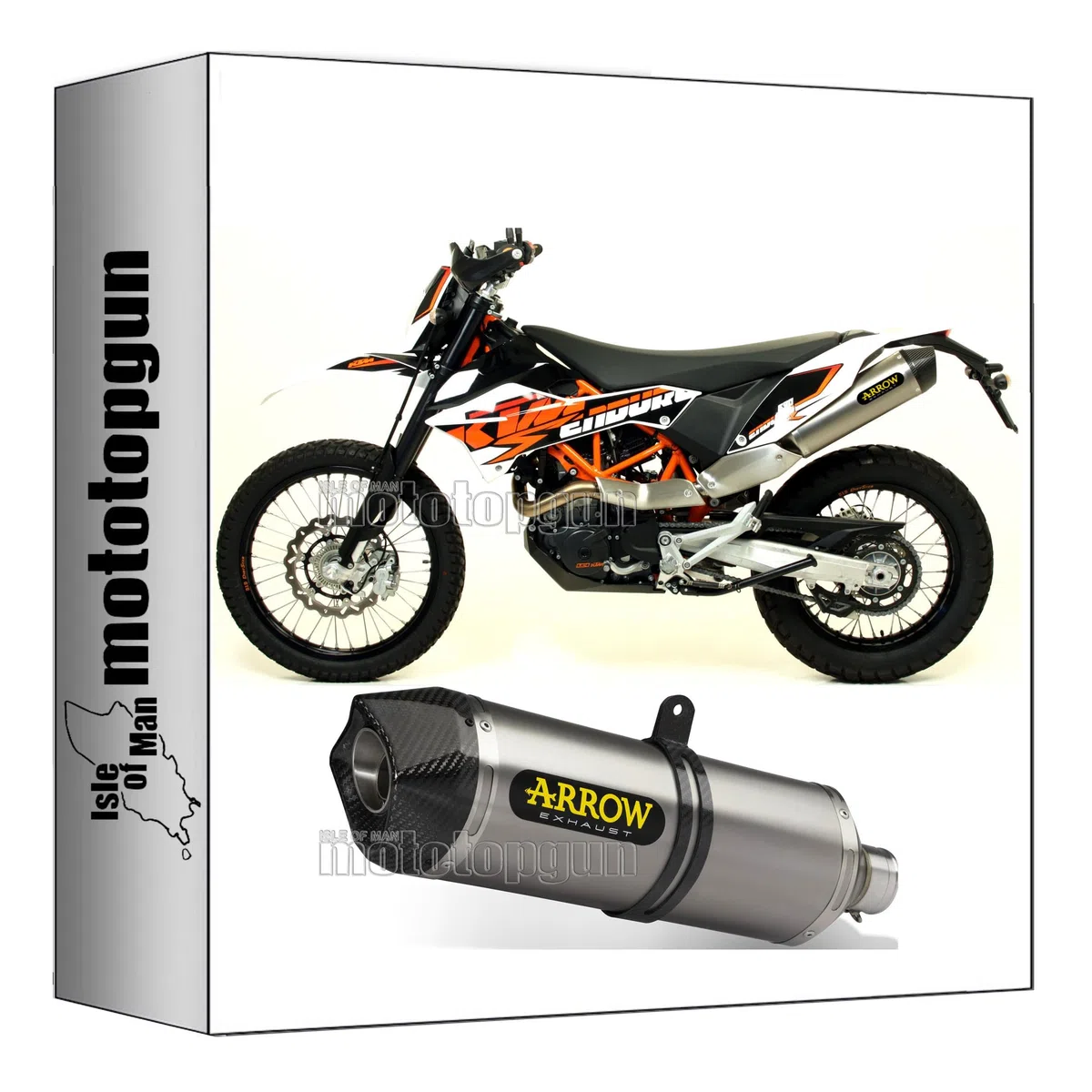 arrow 72618AK scarico omologato race-tech alluminio fondello carby compatibile con ktm 690 enduro 2009 2010 2011 2012 2013 2014 2015 2016 mototopgun
