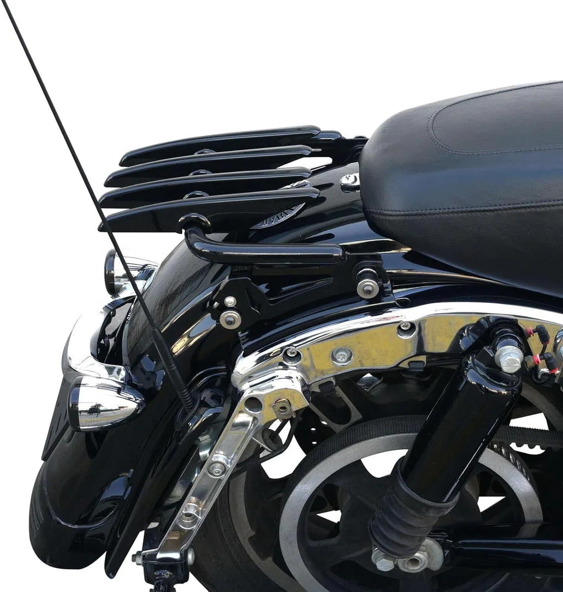 Portapacchi Amovibile Due Posti HOKUOTOLITE per Harley Touring 2009-2026 CVO Road Glide Street Glide Road King Electra Glide Ultra Limited, Nero