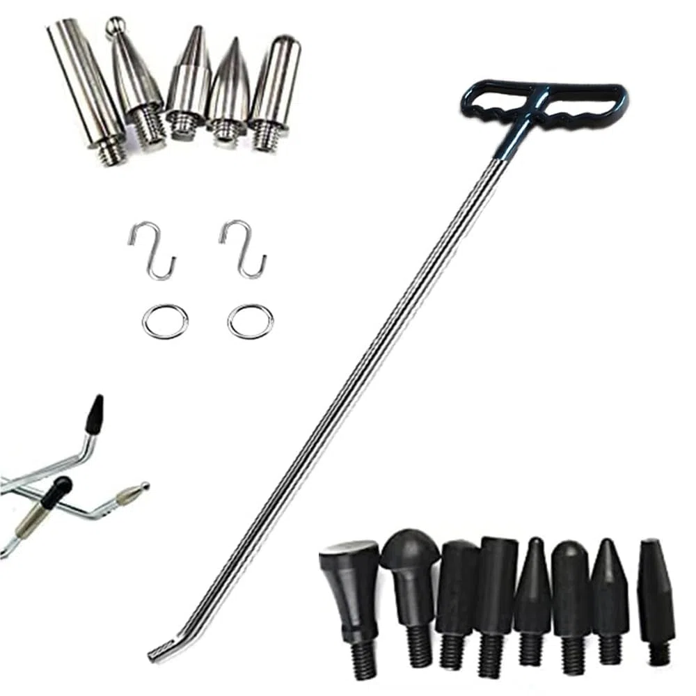 set di strumenti per la riparazione di ammaccature senza vernice, 1 pezzo di aste per la rimozione di ammaccature con punta da trapano, strumenti per la riparazione di ammaccature da grandine