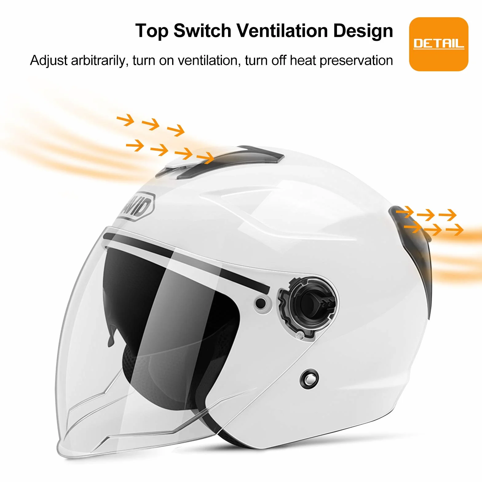 Galatée Casco Per Adulti Con Doppia Visiera. Calotta Rigida In Abs, Strato Tampone In Eps Ispessito, Fibbia a Sgancio Rapido a 7 Sezioni, Fori Di Ventilazione Anteriori e Posteriori