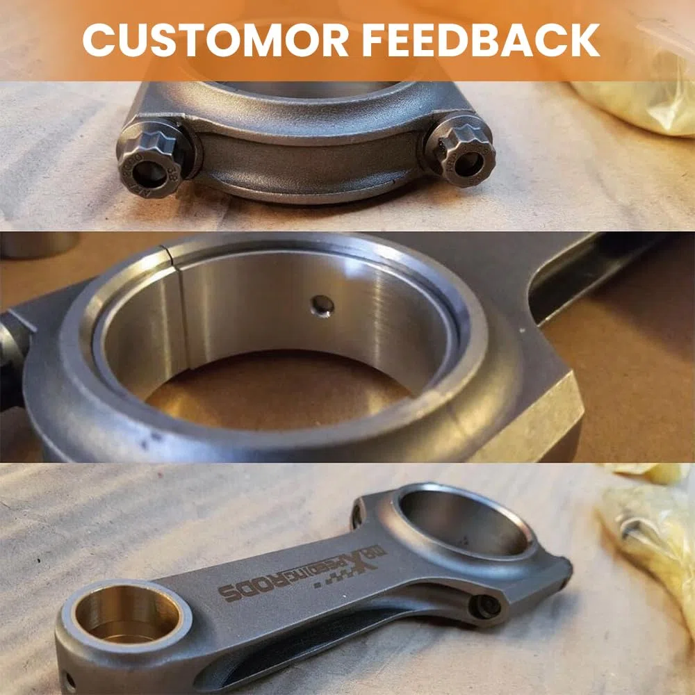 maXpeedingrods 4 pezzi 128.5mm Bielle H-fascio Connecting Rods Forgiato per Fiat Punto GT 1.4 1.6 Turbo MK1 176 1993-1999 + ARP 3/8" 2000 Bulloni [EU STOCK]