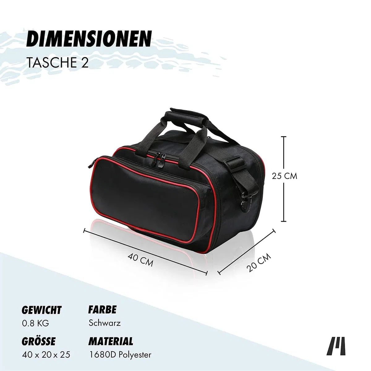 Getmore Parts Borse interne per per valigie laterali per moto Ducati Multistrada 1260, 1200 e 950 dal 2017 - No. 11