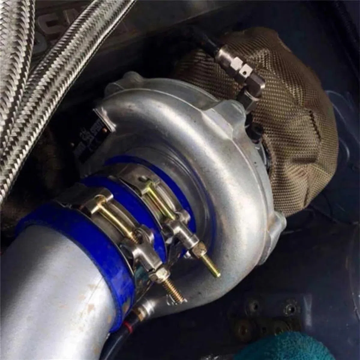 T3 T25 Coperta di protezione turbo for auto Protezione termica Barriera Copertura avvolgente for turbocompressore