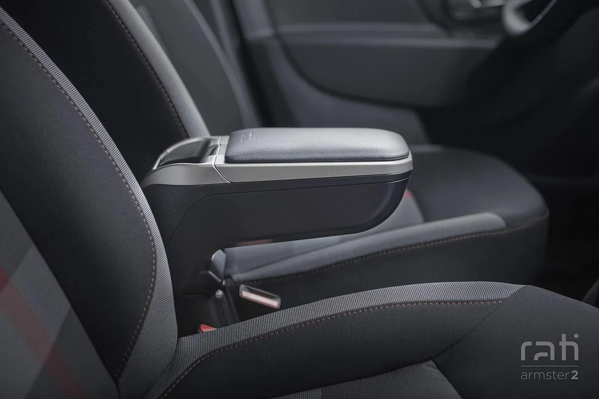 RATI ARMSTER 2 ARMREST COMPATIBILE CON CITROEN C3 AIRCROSS 2021- [VEGAN LEATHER, GRAY]