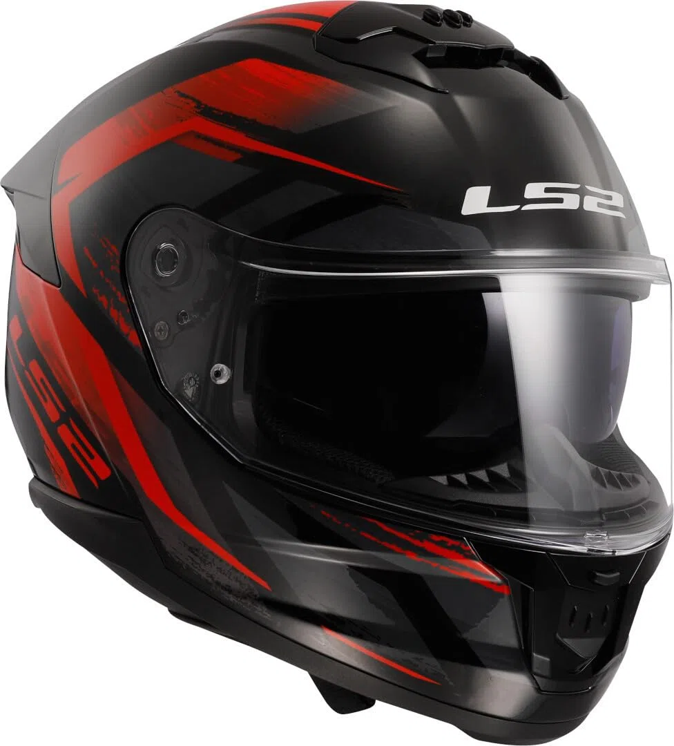 LS2, Casco Moto Integral STREAM II FURY Gloss Black Red, M