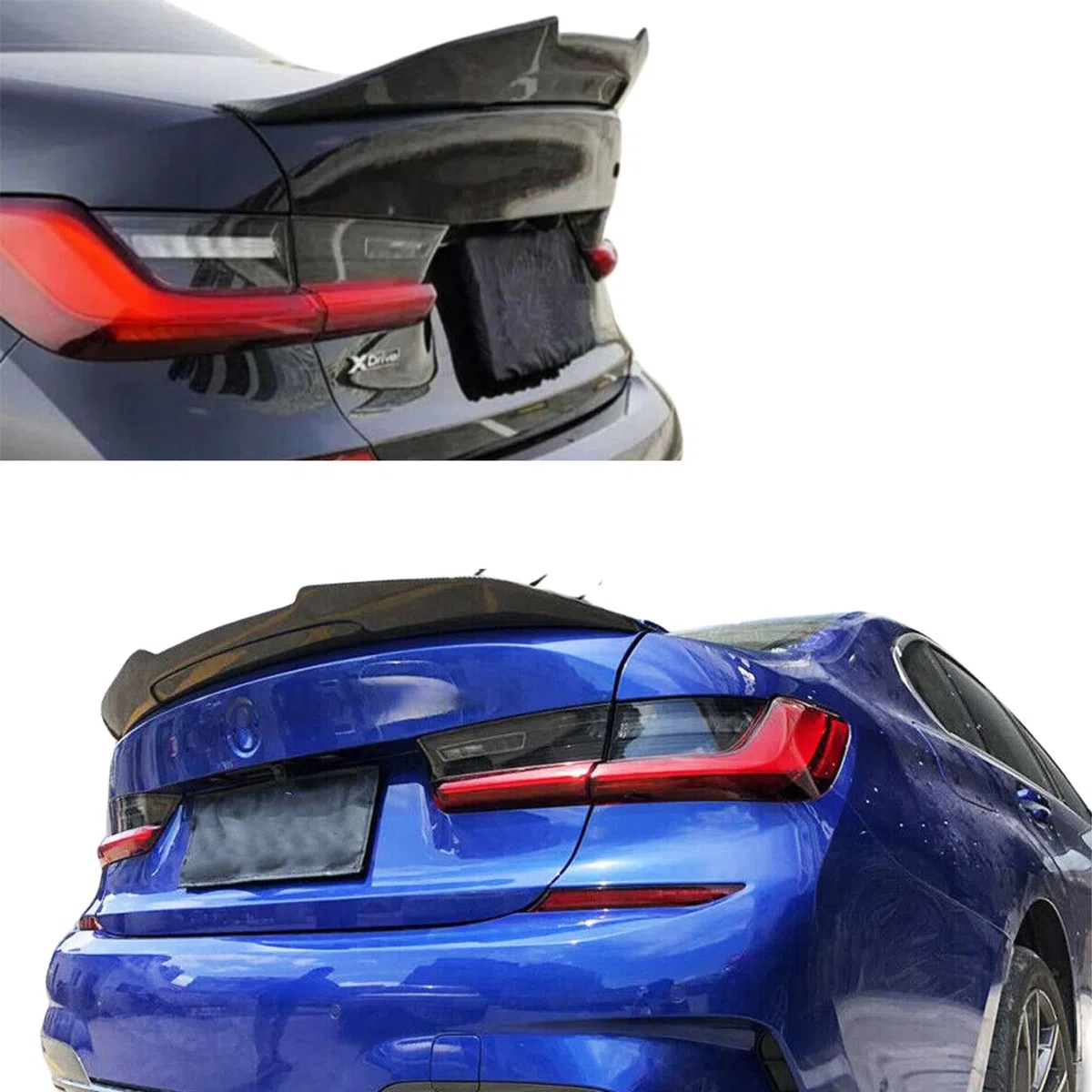 Spoiler Posteriore Alettone Per BMW Serie 3 G20 Stile PSM Nero Lucido