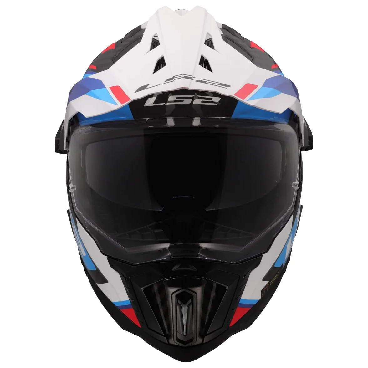 LS2, Casco Moto Cross EXPLORER CARBON FRONTIER II Gloss White Blue, XXL