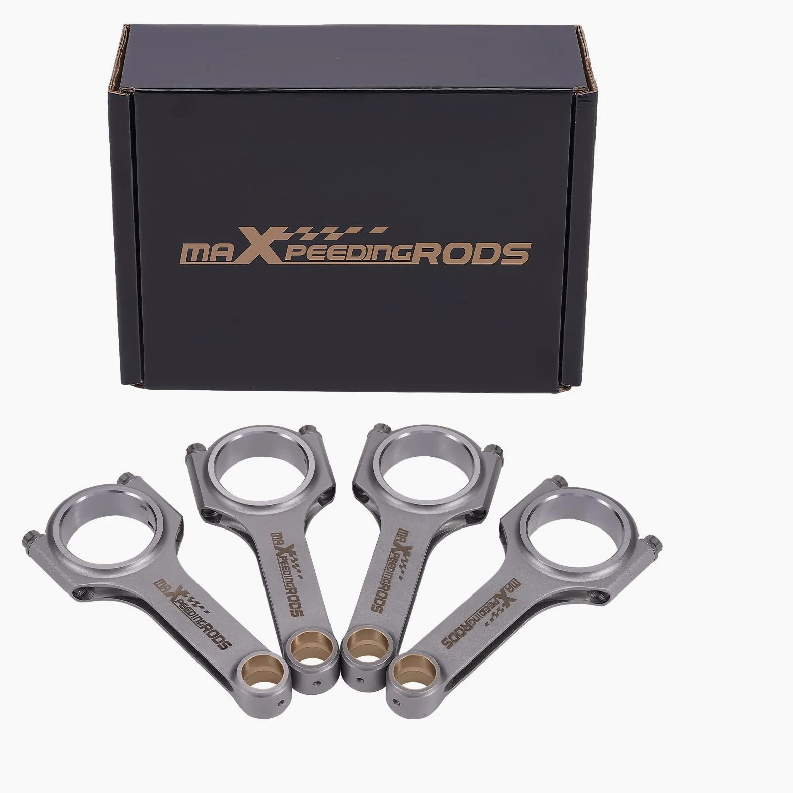 maXpeedingrods 4 pezzi 128.5mm Bielle H-fascio Connecting Rods Forgiato per Fiat Punto GT 1.4 1.6 Turbo MK1 176 1993-1999 + ARP 3/8" 2000 Bulloni [EU STOCK]