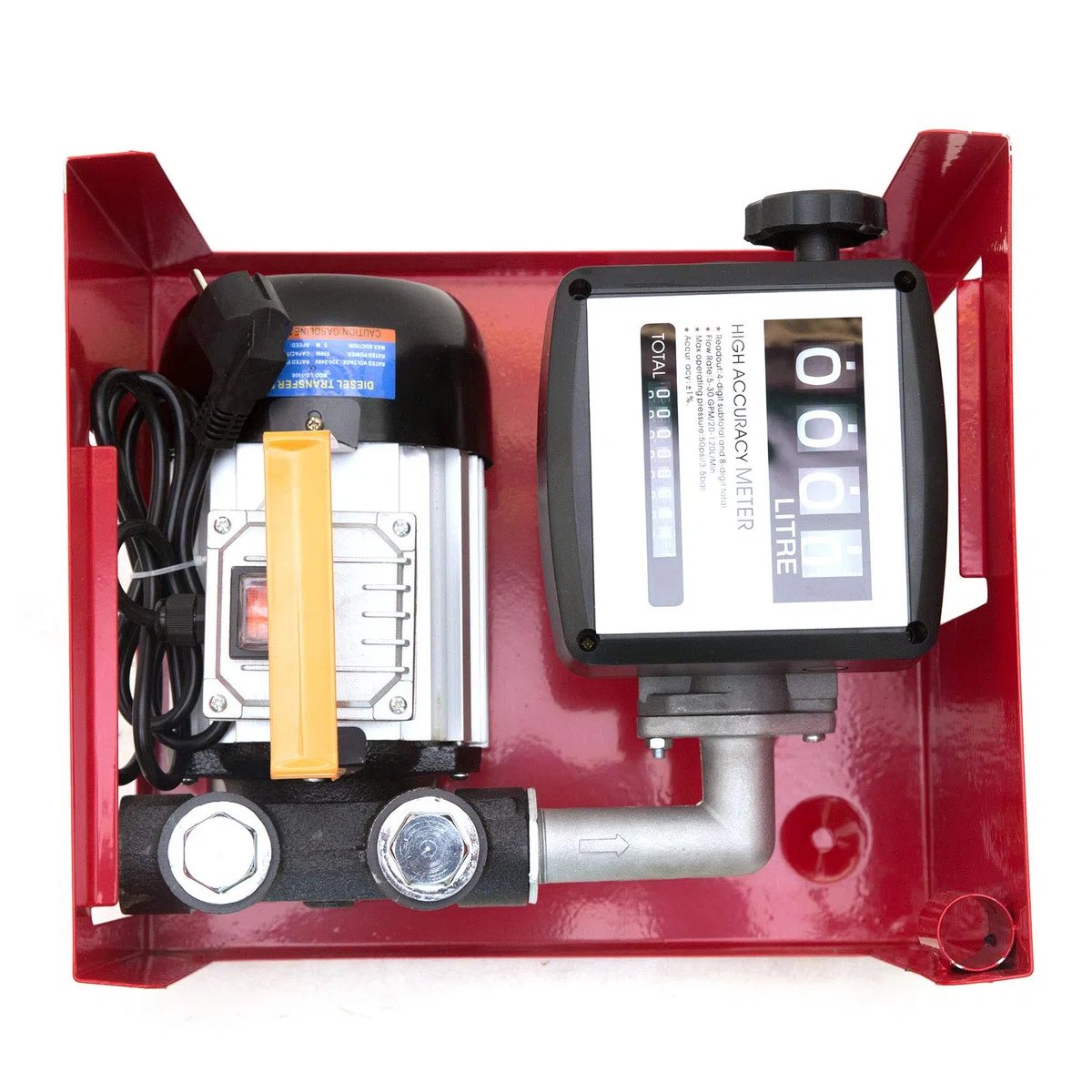 Pompa diesel autoadescante da 550 W per biodiesel, pompa per olio combustibile, con pistola a benzina e 2 tubi 60 l/min, 220 V