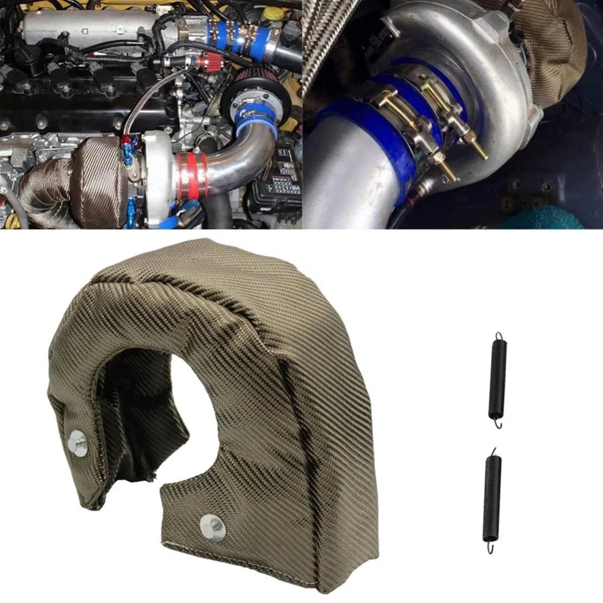 T3 T25 Coperta di protezione turbo for auto Protezione termica Barriera Copertura avvolgente for turbocompressore