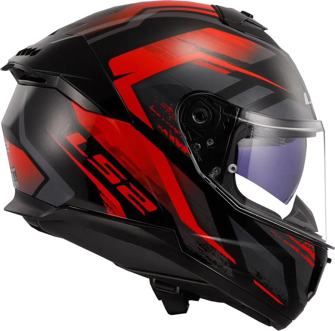 LS2, Casco Moto Integral STREAM II FURY Gloss Black Red, M