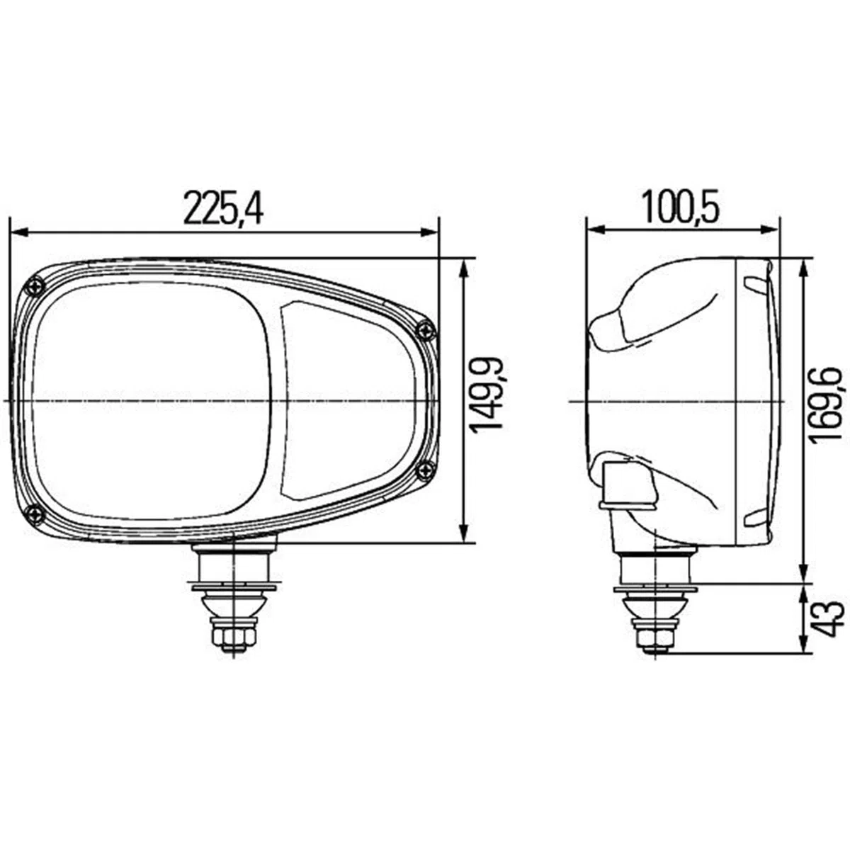 HELLA 1EE 996 174-401 Lampadine-Faro principale, Combi 220, 24V, avvitato, Spina Spina DEUTSCH, anteriore Dx