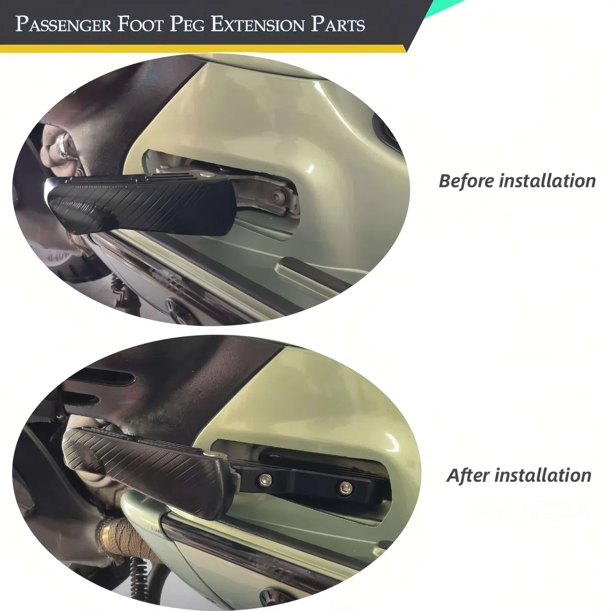 Estensioni per Pedane Passeggero, Pedane Estese per Vespa GT GTS GTV 60 125 200 250 300 300ie, Accessori per Moto