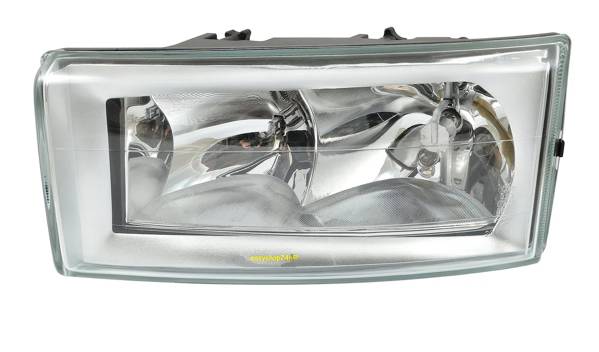 Set 2 Faro Fanale Proiettore Anteriore Destro e Sinistro Per Daily III s2000 da 2000 a 2005 H7 H1 Con Regolazione Elettrica Gruppo Ottico Luce Fanalino Lato Guidatore e Passeggero