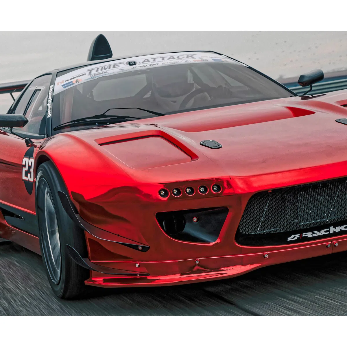 Simoni Racing GSA/7N Griglia Sportiva, Griglia per Paraurti Auto, Alluminio Universale a Maglia Extra Stretta, Nero