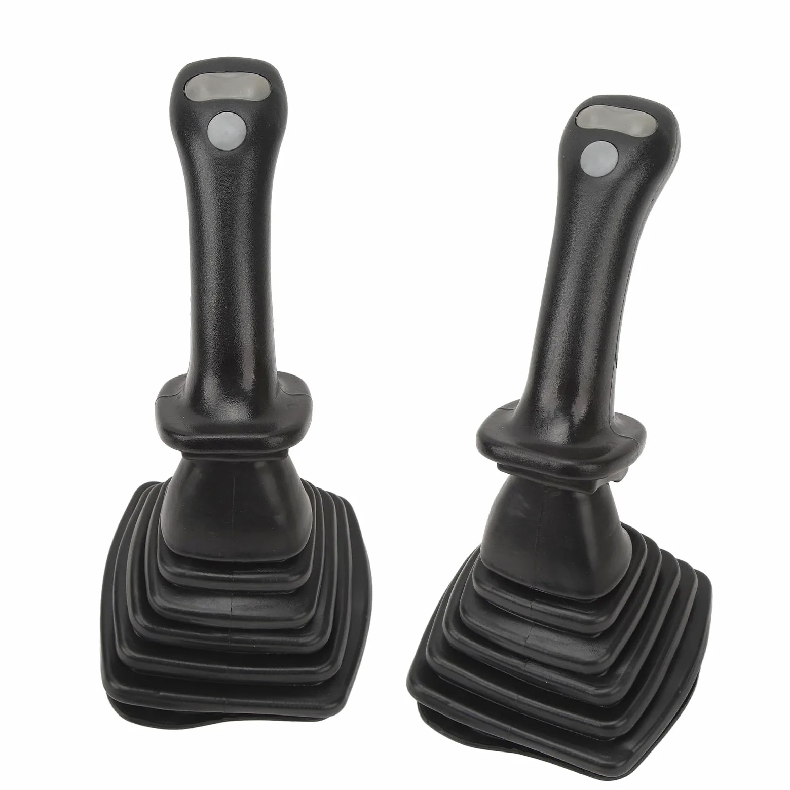 Adatto per Mini Escavatore Maniglia Joystick Sostituzione Premium per Doosan DH DX150 215 225 300 370-9C, 2 Pezzi Leva a 3 Pulsanti in Lega di Alluminio ABS