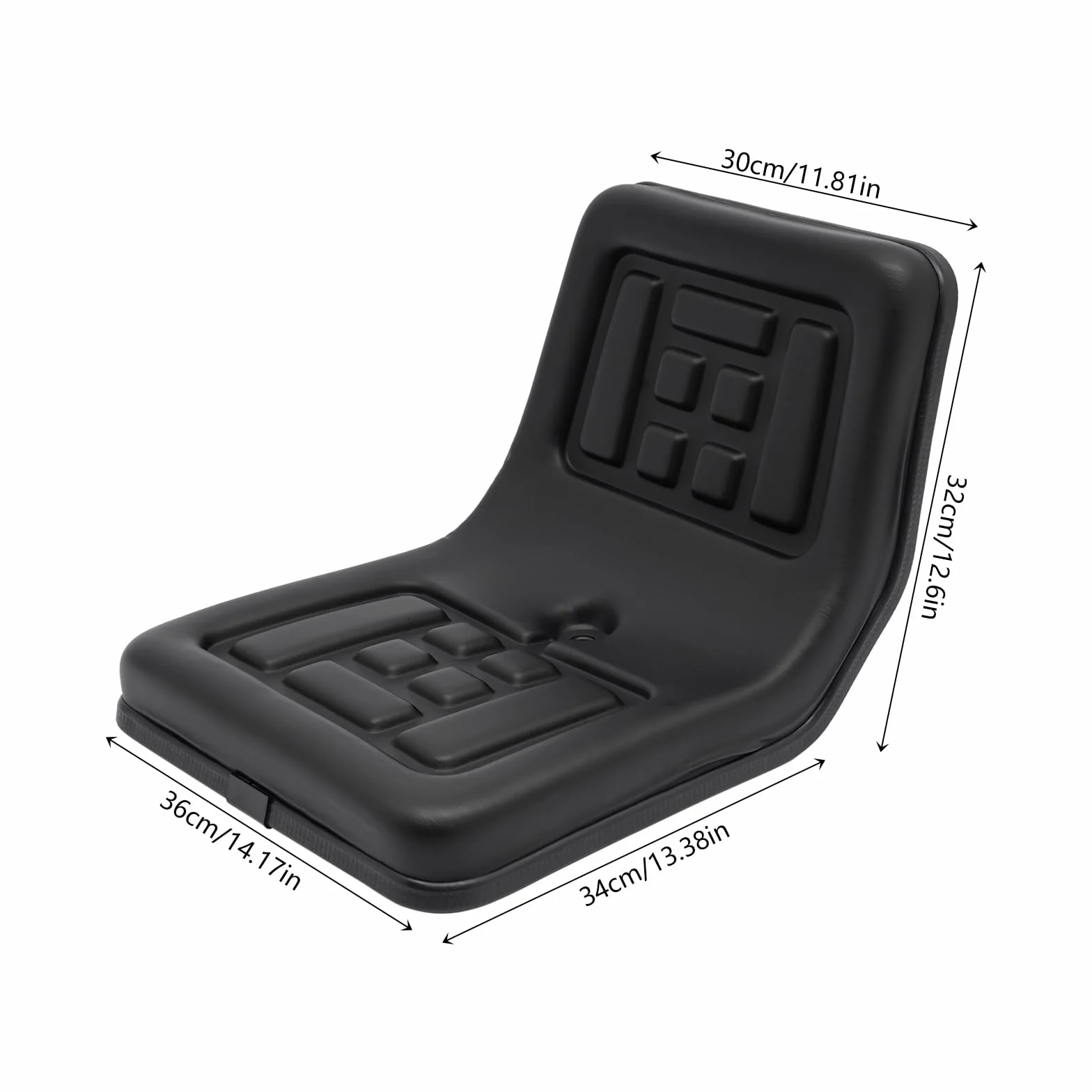 Sedile per trattore, capacità di carico 100 kg, sedile per tosaerba con foro di scarico incluso, sedile universale regolabile avanti/indietro, sedile ergonomico per trattori, tosaerba