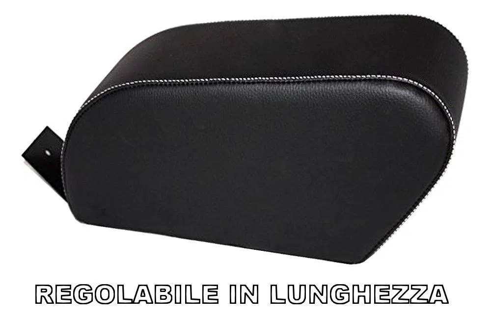 Drive Design Bracciolo Compatibile per 500X Ecopelle Nero con Cuciture Bianche Regolabile in Lunghezza Armrest bracciolo 500 X