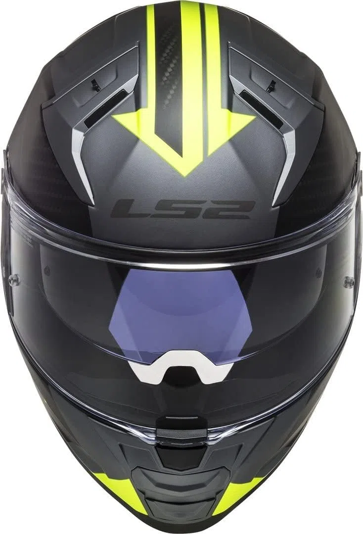 LS2, Casco Moto Integrale VECTOR II SPLITTER Matt Titanium H-V Yellow, L