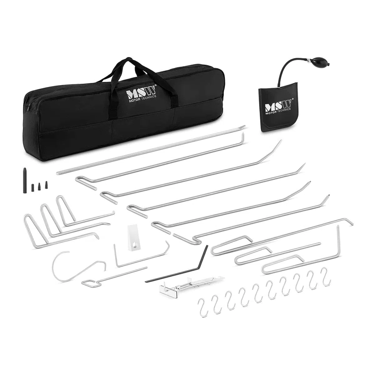 MSW - Set di 15 leve per ammaccature + accessori, strumenti per la rimozione delle ammaccature, per la carrozzeria, MSW-DA-10