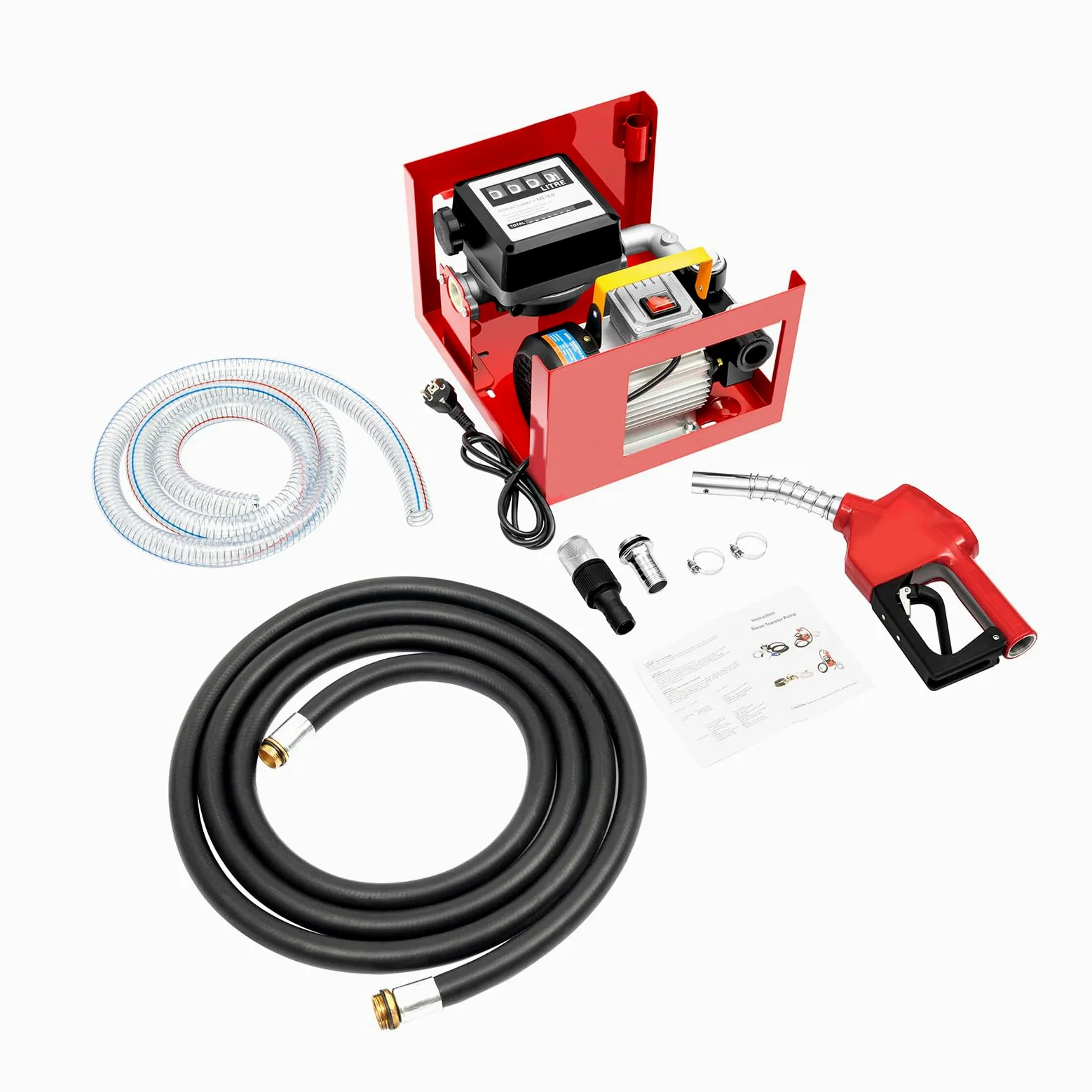 Pompa diesel da 60 l/min, pompa per olio di vapore, pompa diesel da 550 W, pompa per olio autoadescante, 220 V, pompa per carburante diesel, pistola a benzina con tubi