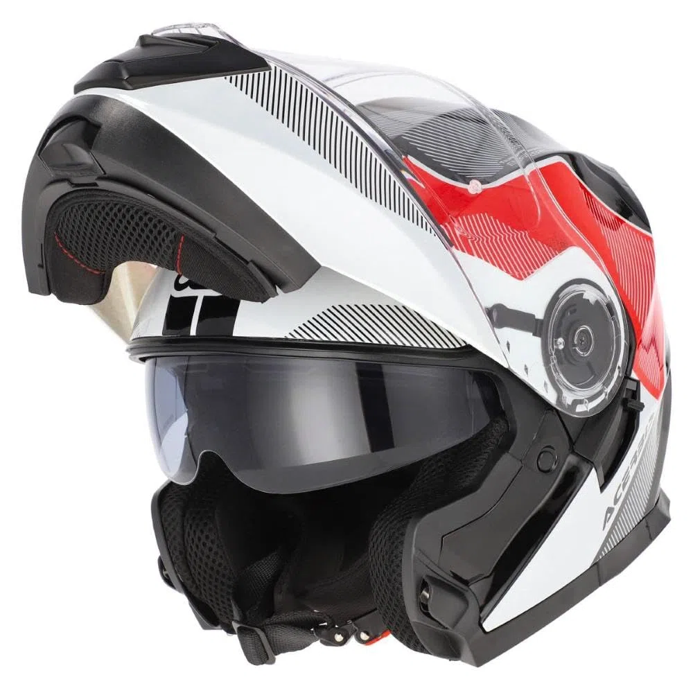 Casco Acerbis Serel ECE22.06 Bianco Rosso taglia M (57-58 cm)