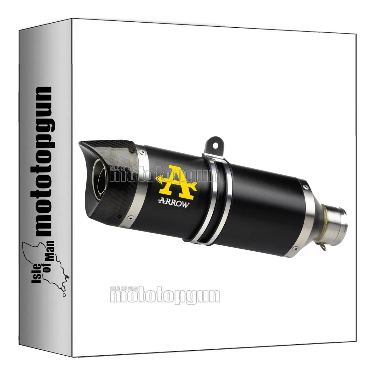 arrow 71817AKN scarico omologato thunder alluminio nero fondello carby compatibile con yamaha tracer 7 2021 2022 2023 mototopgun