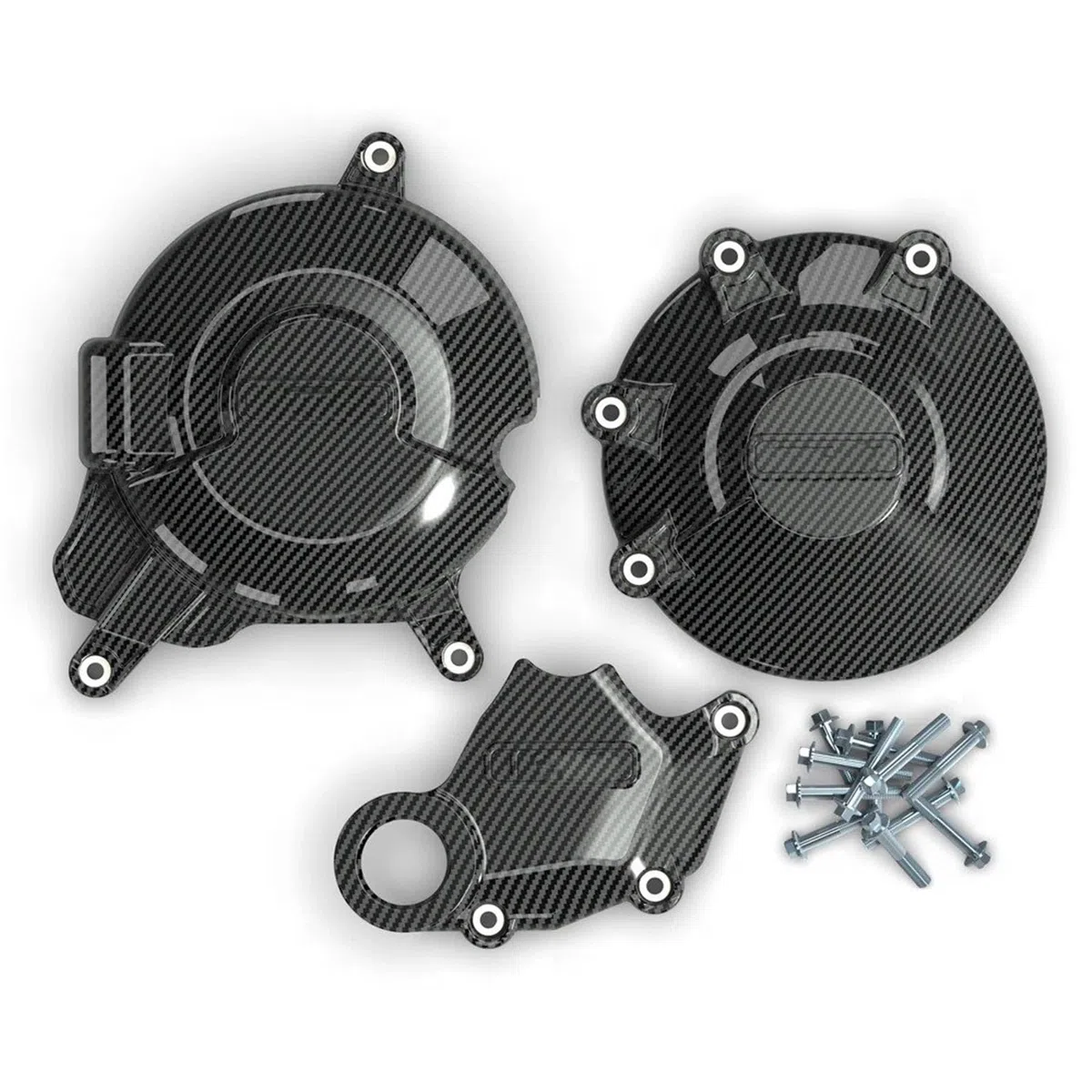 Piastra Paramotore Per Ducati Per Monster 696 796 1100 2008-2015 Copertura Di Protezione Del Motore 695 795 Protezione Del Carter Del Motore Della Motocicletta Paramotore(1 Set-CF)