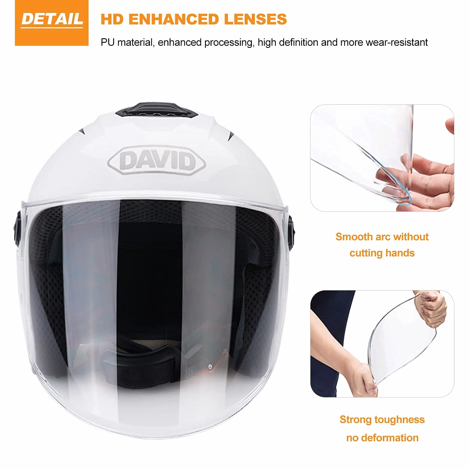 Metà Aperto Faccia Casco Del Motociclo Con Visiera Riflettente，Casco Modulare Scooter，l'Anti-Collisione Protegge La Sicurezza Stradale Degli Utenti