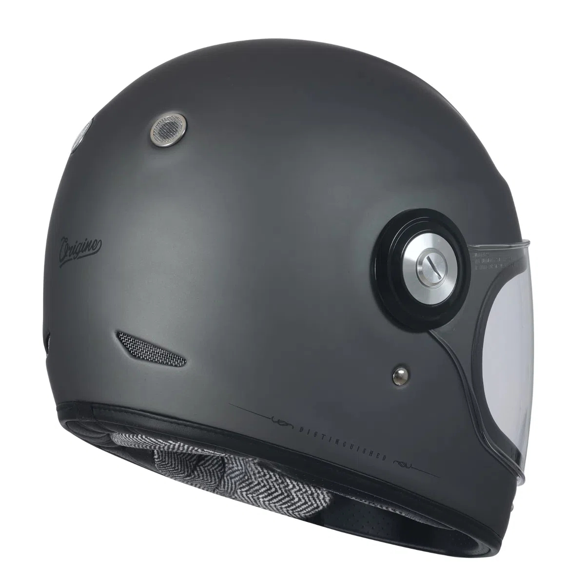 ORIGINE Casco Moto Integrale in Fibra di Vetro Stile Cafe Racer Omologato ECE con Visiera