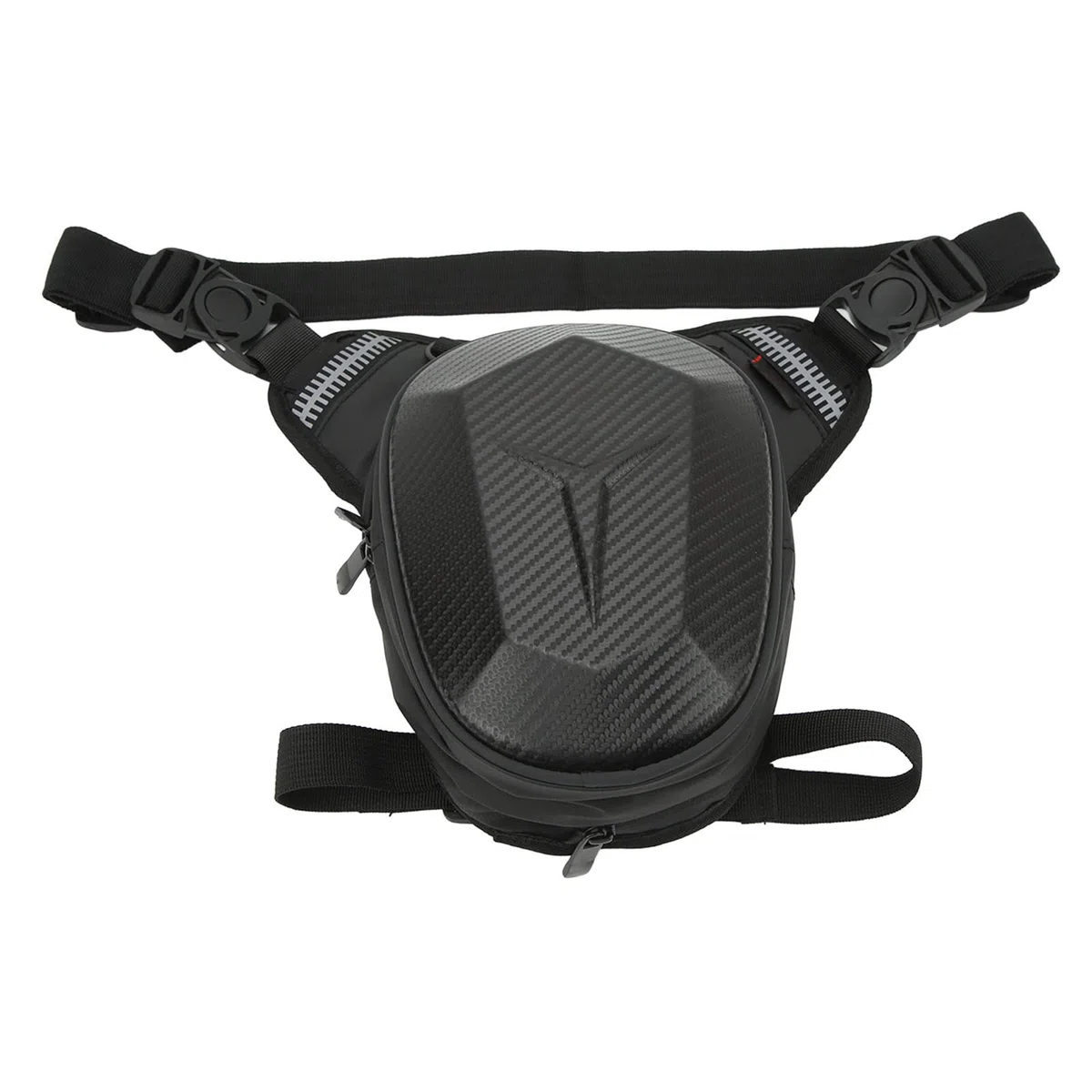 Borsa da Gamba da Viaggio per Escursionismo con Cerniera Riflettente per Motocicletta Multiuso Impermeabile Aggiornata (Fibra di carbonio)