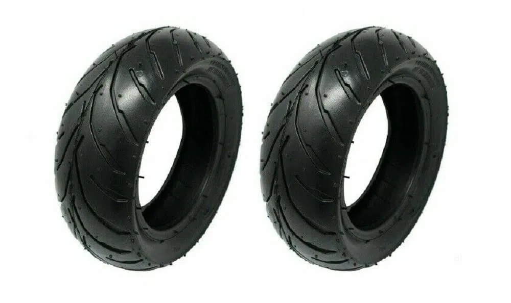 SET TRENO COPPIA PNEUMATICI GOMME COPERTONI 90x65-6,5 + 110/50-6.5 Anteriore e Posteriore per Minimoto 49cc