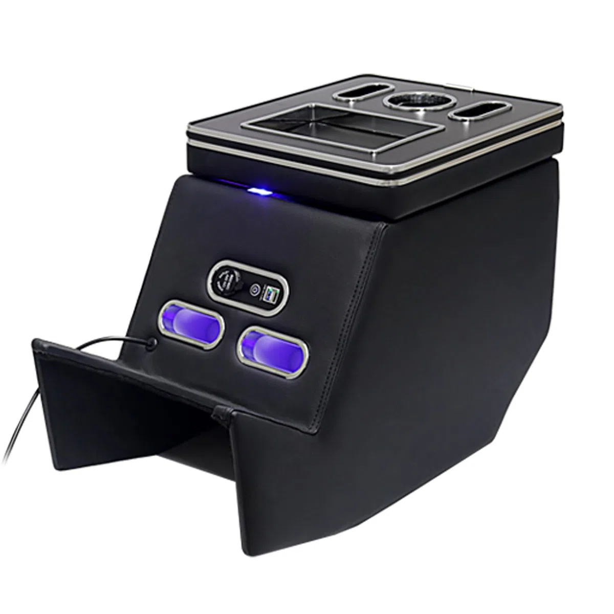 Scatola portaoggetti per braccioli per Classe V V220 V260 V250 W447, Scatola per corrimano Posteriore con Ricarica USB (Black)